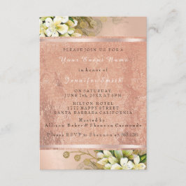 Bläserne Rose Gold Kupfer Metallic Blush Pearly VI Einladung
