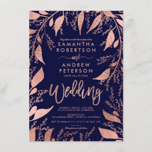 Bläserne Rose Goldtypografie Seeblick Einladung