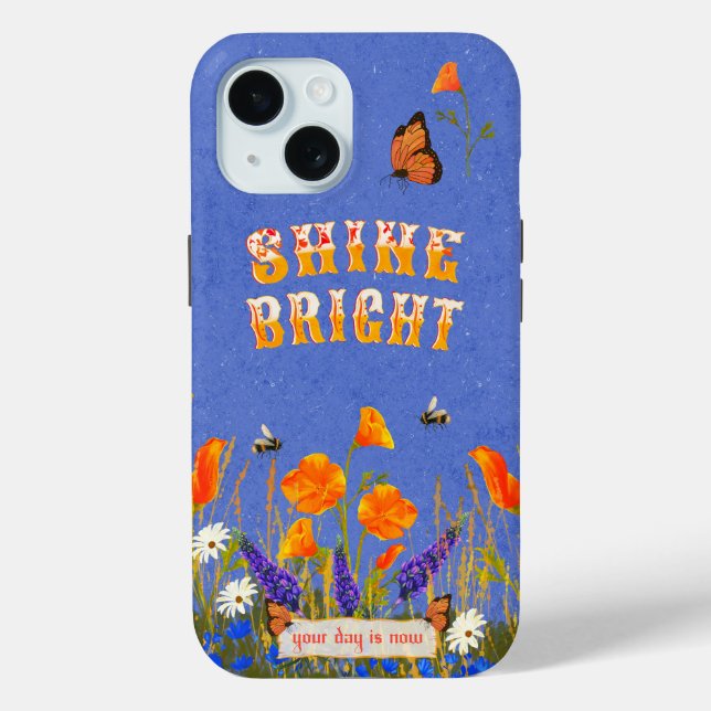 Bläserne Wildblumen Butterflies Inspiration Case-Mate iPhone Hülle (Rückseite)