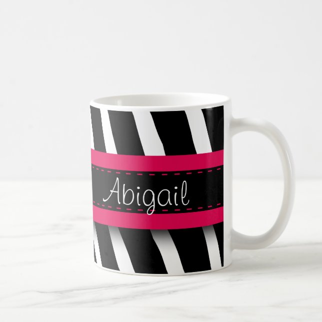 Bläserne Zebra-Muster Kaffeetasse (Rechts)