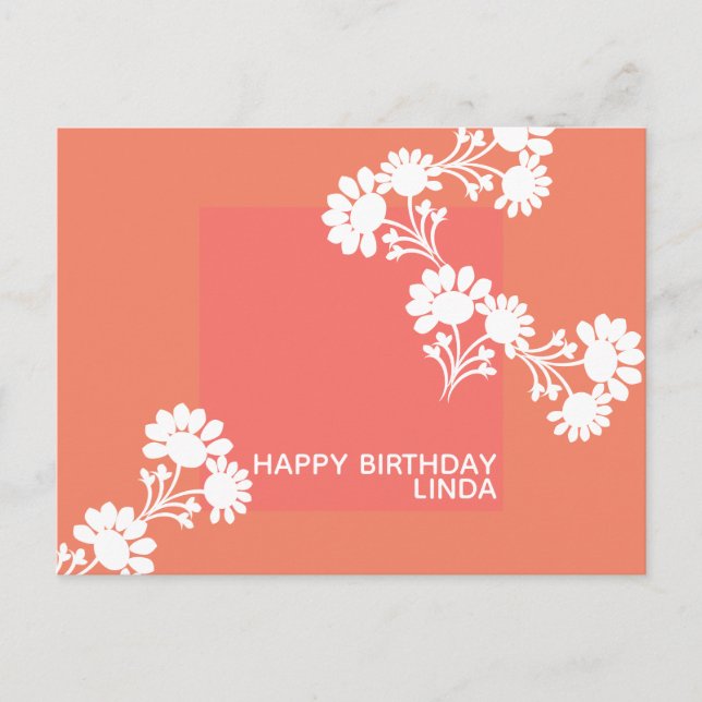 Bläserne Zwei-Farben-Block-Orangenblende Postkarte (Vorderseite)