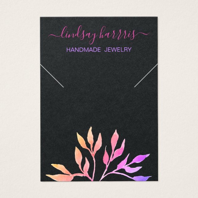 Bläsernecklace Black Juwelry Display Card. (Vorderseite)