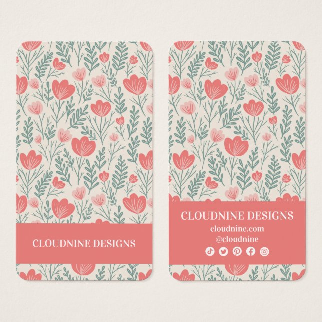 Bläsernekklace Earring Pink Juwelier Display Card (Vorne & Hinten)