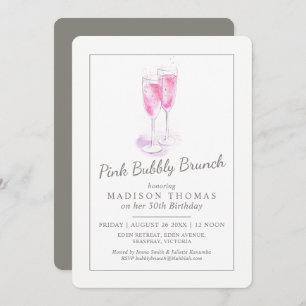 Bläserner Champagner-Event in Rosa Einladung