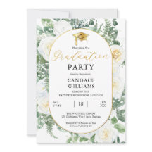 Bläserner Goldrahmen-Graduierungsparty für Weißros