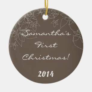 Bläserner Herbstfall Personalisierter Name Ornamen Keramikornament