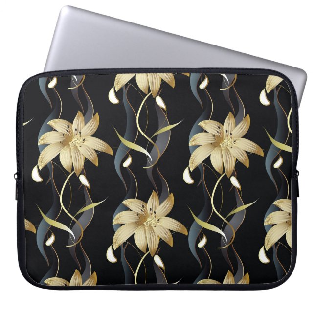 Bläserstreifen Luxus: 3D Vintag. Laptopschutzhülle (Vorderseite)