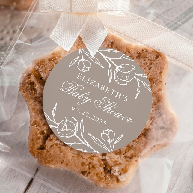 Bläsertaupe Babydusche Runder Aufkleber (Von Creator hochgeladen)