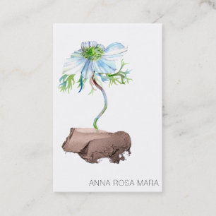 *~* Bläserweißes Anemon Rose Gold QR Code Visitenkarte