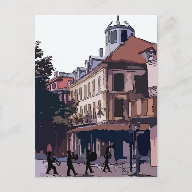 Blaskapelle im französischen Viertel Postkarte (Vorderseite)