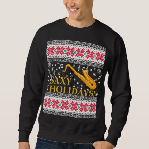 Blaskapelle-Saxophon-hässliche Sweatshirt