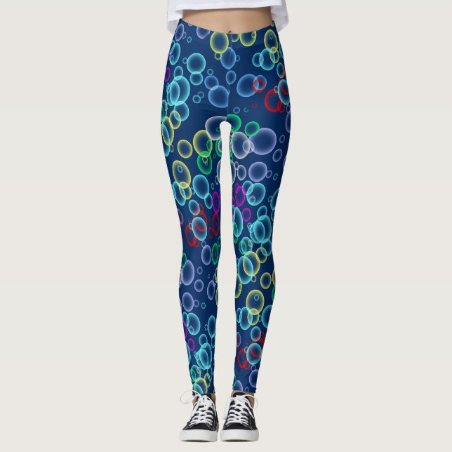 Blasmuster 02.b DBlue BG Leggings (Vorderseite)