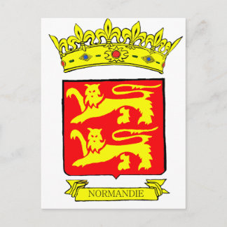 BLASON NORMANDIE POSTKARTE