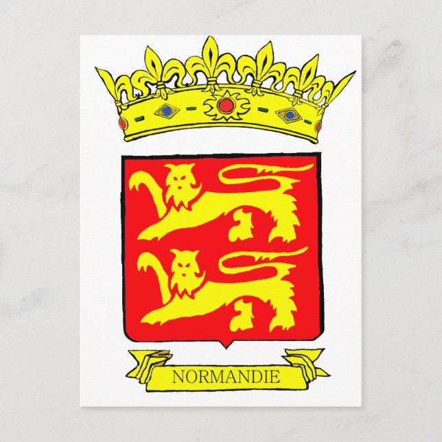 BLASON NORMANDIE POSTKARTE (Vorderseite)