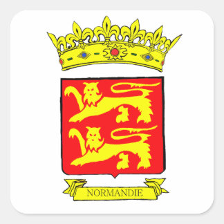 BLASON NORMANDIE QUADRATISCHER AUFKLEBER
