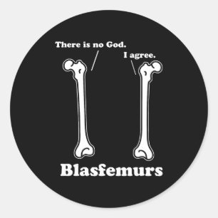 Blaspfemurs Grammatikpuppe, lustige Biologie Runder Aufkleber