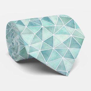 Blass Aqua-Geometrisches Mosaik – Polygon Krawatte