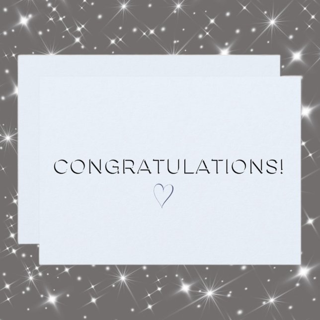 Blass Blau Eleganter Jeder Anlass Glückwunsch flac Karte (Von Creator hochgeladen)