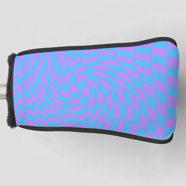 Blass Blau & Lavendel Wave Gestell Golf Headcover (Vorderseite)