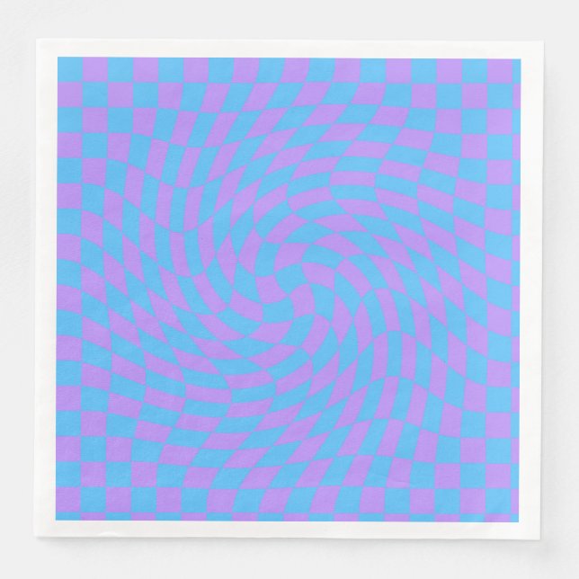 Blass Blau & Lavendel Wave Gestell Serviette (Vorderseite)