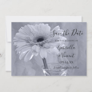 Blass blau Tinted Daisy Wedding Save the Date