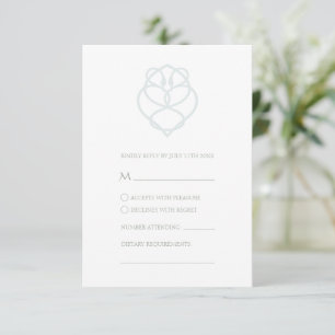 Blass Blue Celtic Irish Swan Liebe Knot Wedding RSVP Karte