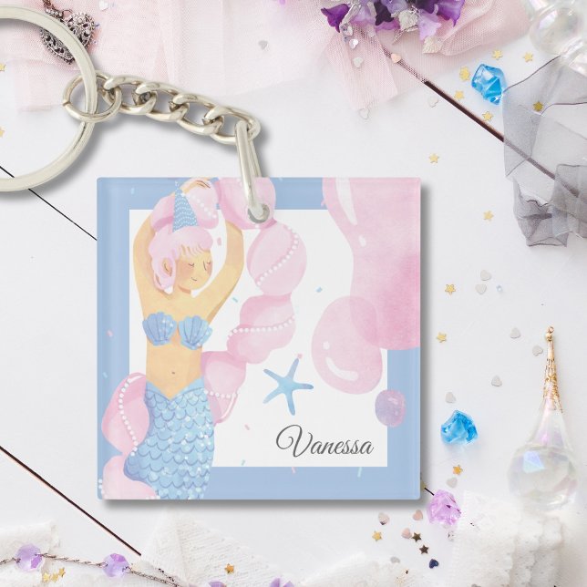 Blass Blue & Pink Mermaid Party Adventure Schlüsse Schlüsselanhänger (Von Creator hochgeladen)