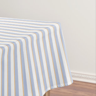 Blass Blue und Orange Streifen Tableclout Tischdecke