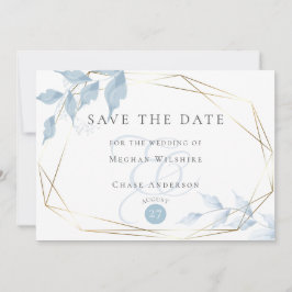 Blass Dusty Blue Delicate Foliate Save The Date