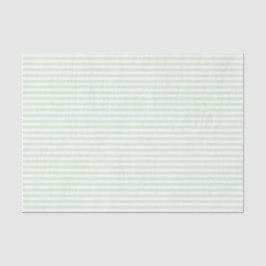 Blass Milky Jade Green und White Strip Muster Seidenpapier