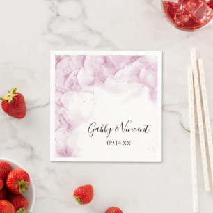 Blass Pink Hydrangea Blume Wasserfarbenhochzeit Serviette