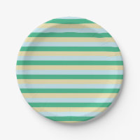 Blassblau, Aqua Green und Beige Streifen
