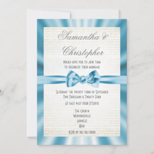 Blassblaue Band Einladung