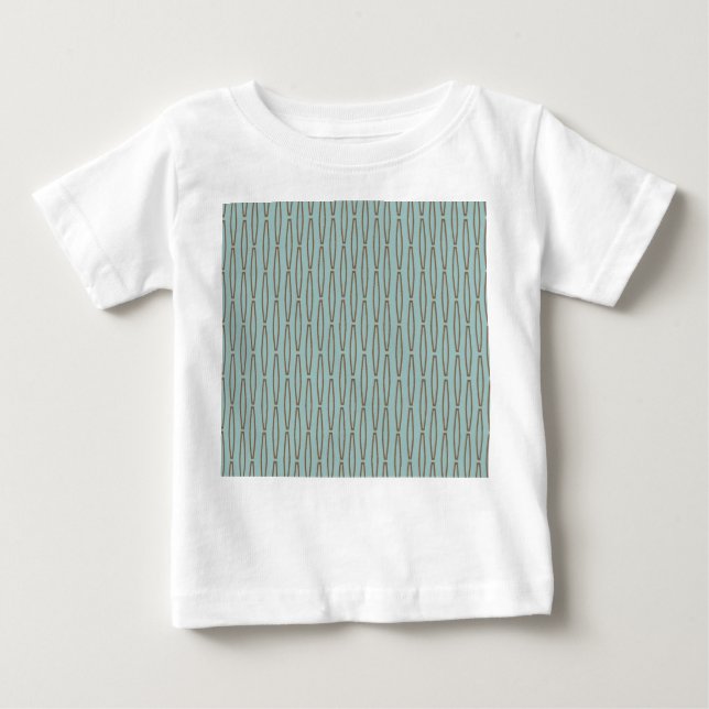 Blassblaue geometrische Wiederholung Baby T-shirt (Vorderseite)
