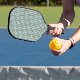 Blassblaue geometrische Wiederholung Pickleball Schläger