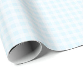Blassblaue Gingham-Geschenkpapier Geschenkpapier