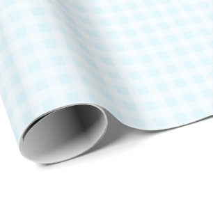 Blassblaue Gingham-Geschenkpapier Geschenkpapier