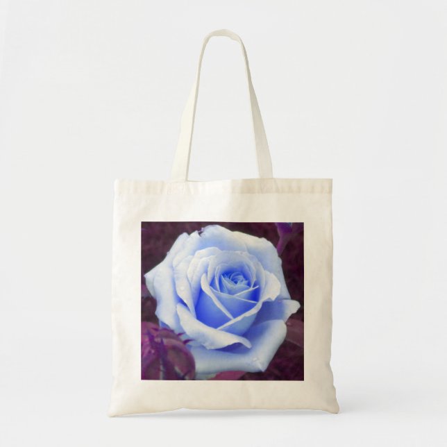 Blassblaue Rose Tosack Tragetasche (Vorne)
