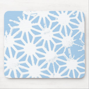 Blassblaues geometrisches Muster Mousepad