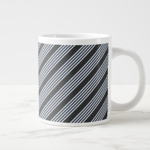 Blassblaues Muster mit fünf Streifen Jumbo-Tasse