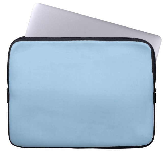 Blasse Cerulean Solid Color Laptopschutzhülle (Vorderseite)