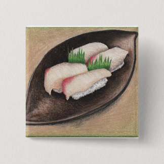 Blasse Fische, Brown-Plattenknopf Button