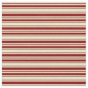 Blasse Goldenrod & Dark Red Colored Lines Stoff
