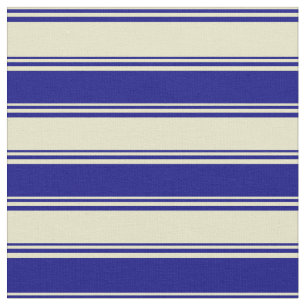 Blasse Goldenrod und blaue farbige Linien Stoff