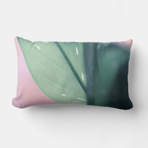 Blasse grüne Pflanzenblätter Wurf Kissenhülle Lendenkissen