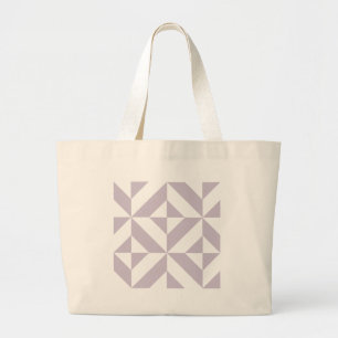 Blasse kühle Trauben-Geometrie-Deco-Würfel-Muster Jumbo Stoffbeutel