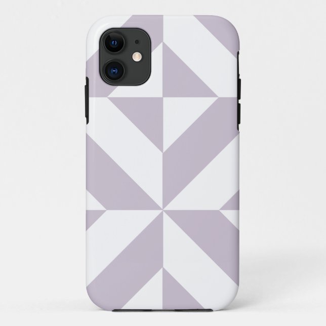 Blasse kühle Trauben geometrisches Deco-Würfelmust Case-Mate iPhone Hülle (Rückseite)