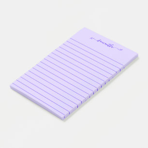 Blasse Lavendel Süße Bogen Signatur Name Post-it Klebezettel