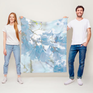 Blasse Pastel Blauer Jacaranda Blume Blüten Fleecedecke