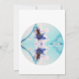 Blasse Pastell Blau Lila Blumen Wasser Liebe Dich 